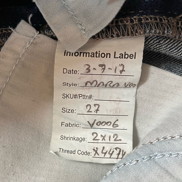 DL1961 Mara Straight Mid Rise Instasculpt Distressed Ankle Jeans Blue Size 27 - Picture 6 of 7